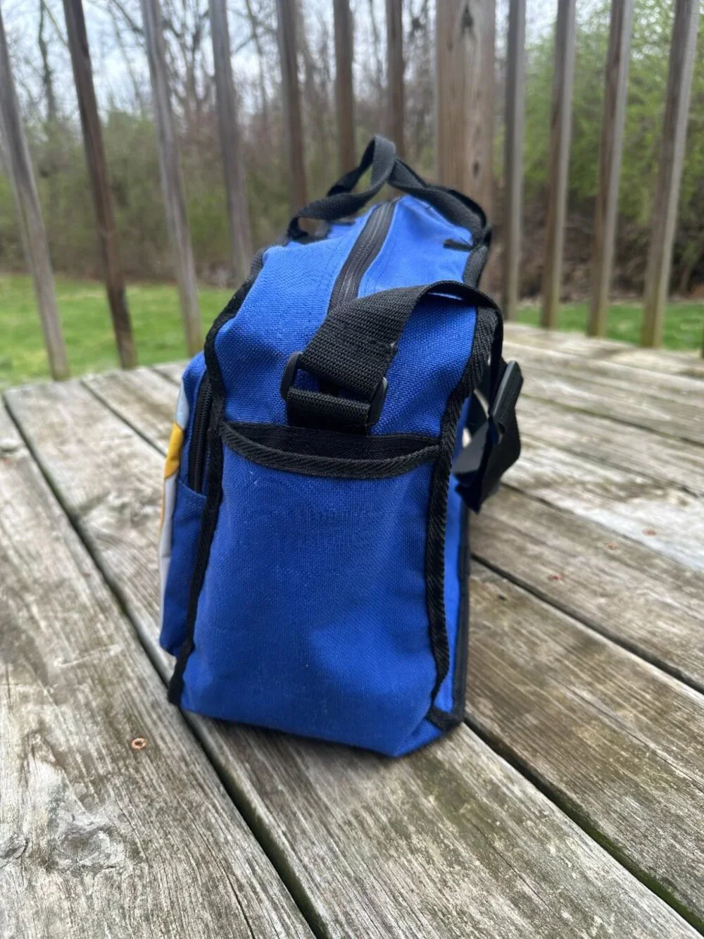 Vintage Winnie The Pooh Duffle Bag 90's Blue Pockets 90's Tote